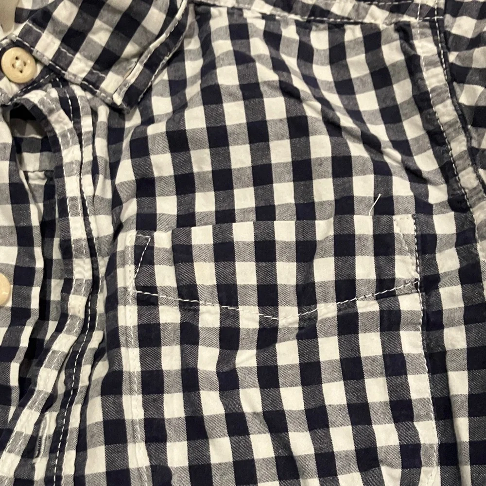 OshKosh B'gosh Blue and White Button Up Dress Shirt Size 6 - Picture 3 of 6